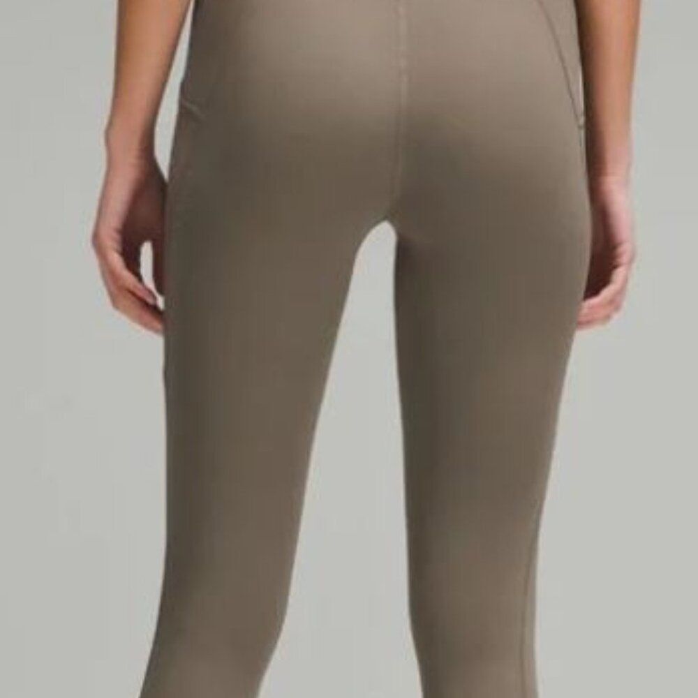 NWT lululemon Nulux 5- Pocket HR Run Tight 25" Carbon Dust - Picture 2 of 5